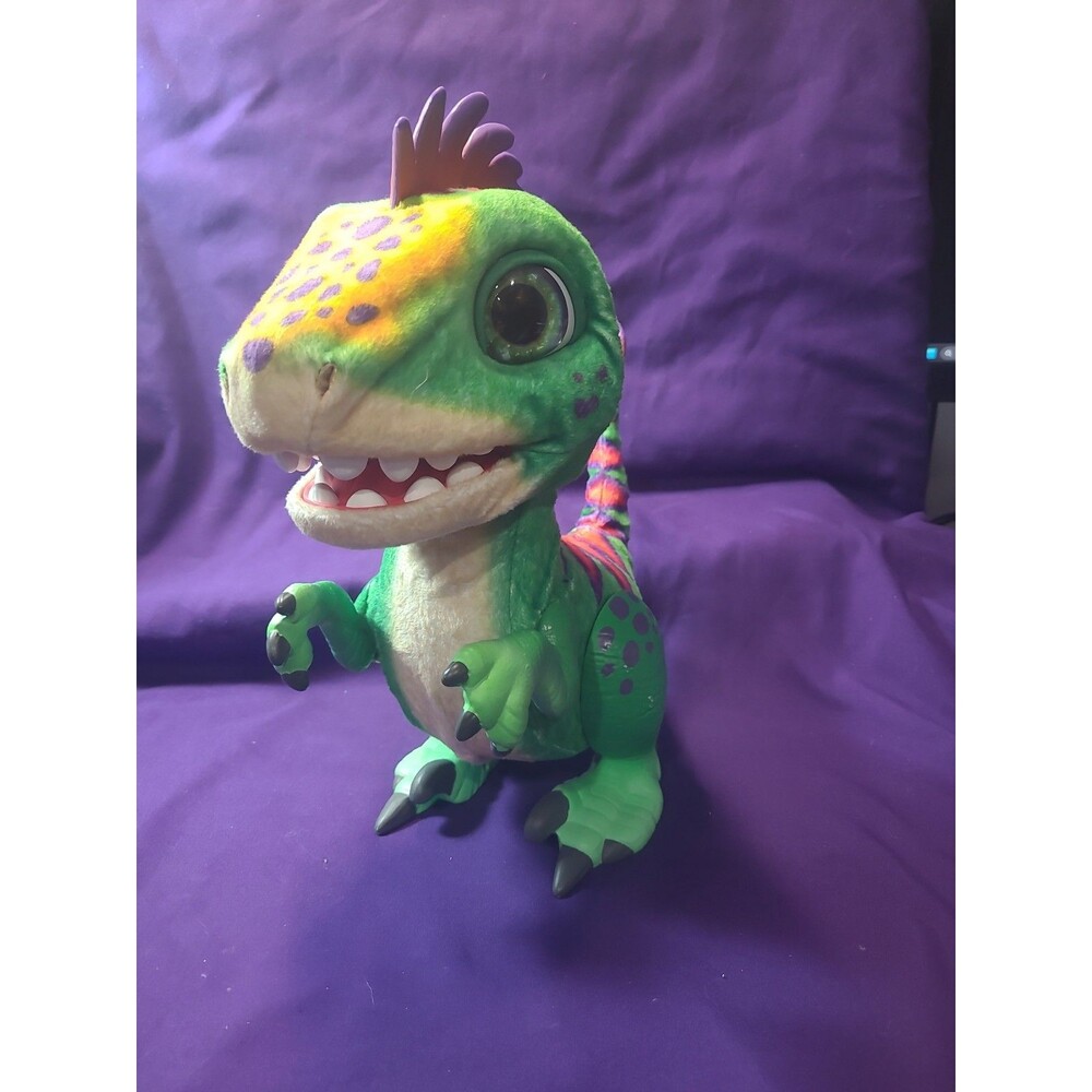 FurReal Friends Blue Munchin Baby T Rex Interactive Talking Pet Dinosaur - Works
